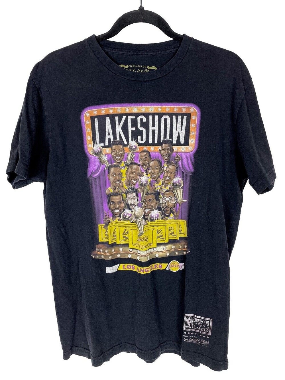 Mitchell & Ness LA Lakers 80 90s Team Lake Show Hardwood Classics T-Shirt M (A4)
